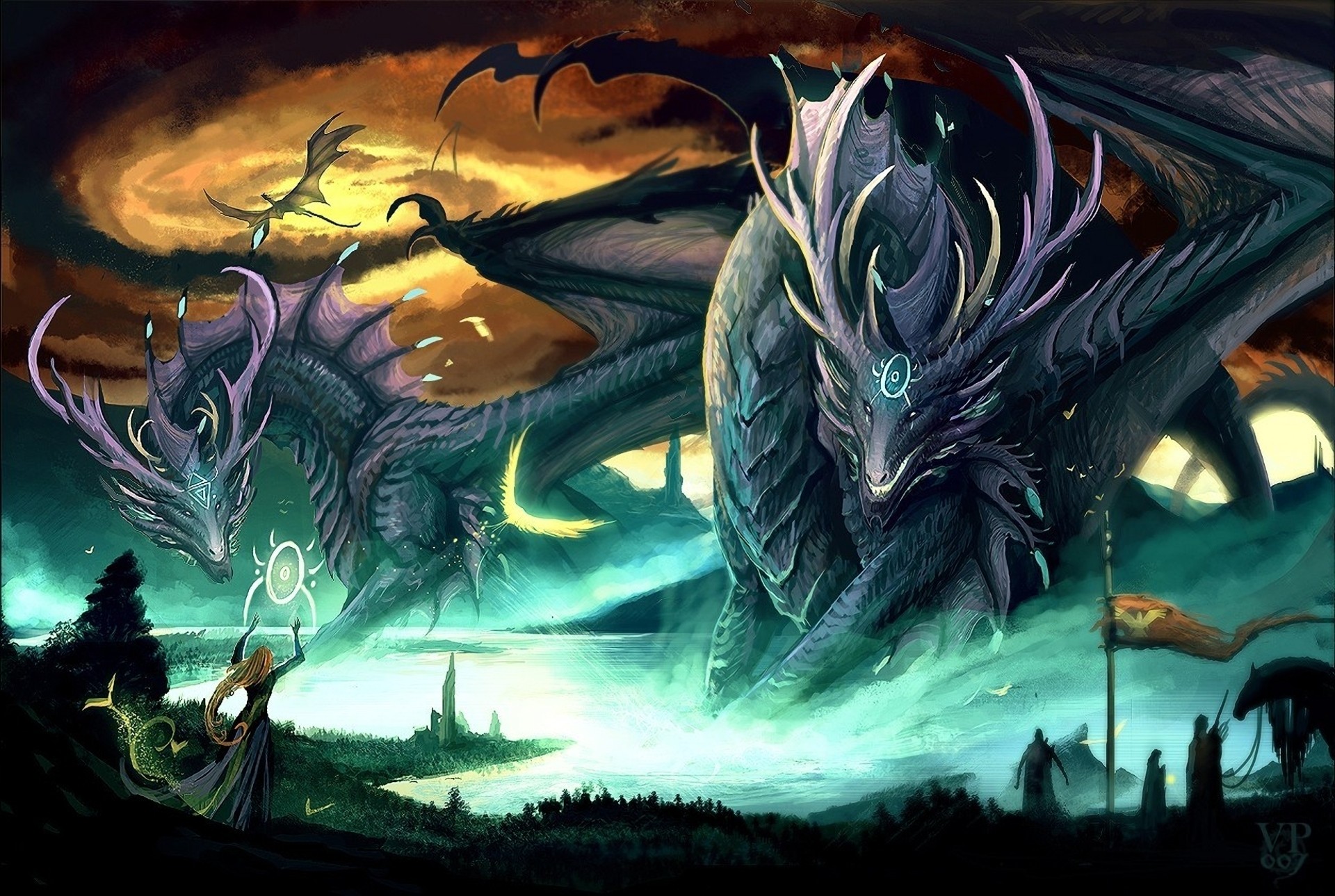 Dragons Art - HD Wallpaper 