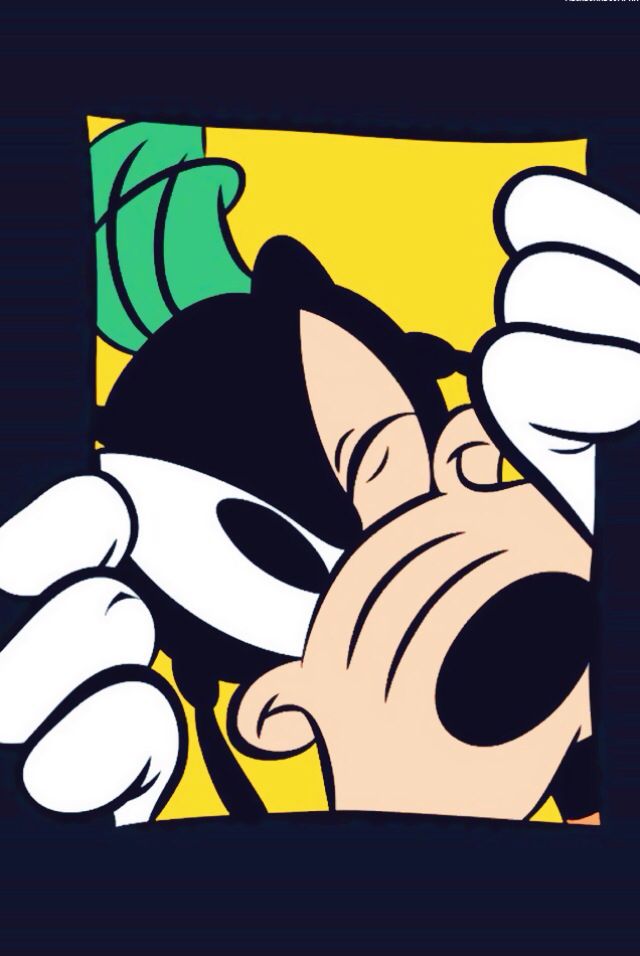 Disney Goofy Peeking - HD Wallpaper 