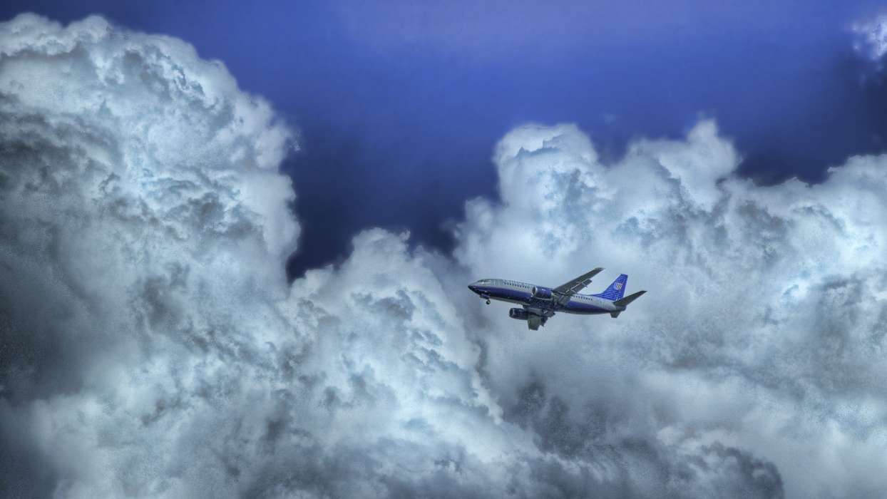 Download Mobile Wallpaper Transport, Sky, Clouds, Airplanes - Aircraft In Clouds - HD Wallpaper 