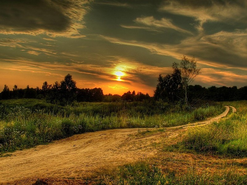 Beautiful Sunset In The Backwoods Wallpaper - Country Dirt Roads - HD Wallpaper 
