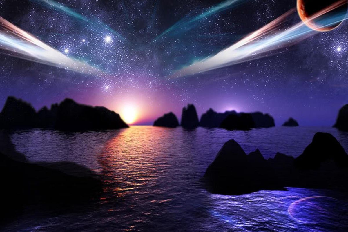 Puesta Del Sol, Hermoso Paisaje, Fantasy,sunset Wallpaper - Paisajes Hermosos De Puestas De Sol - HD Wallpaper 