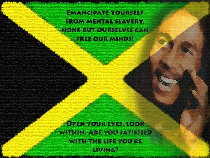 Jamaican Flag Bob Marley - HD Wallpaper 