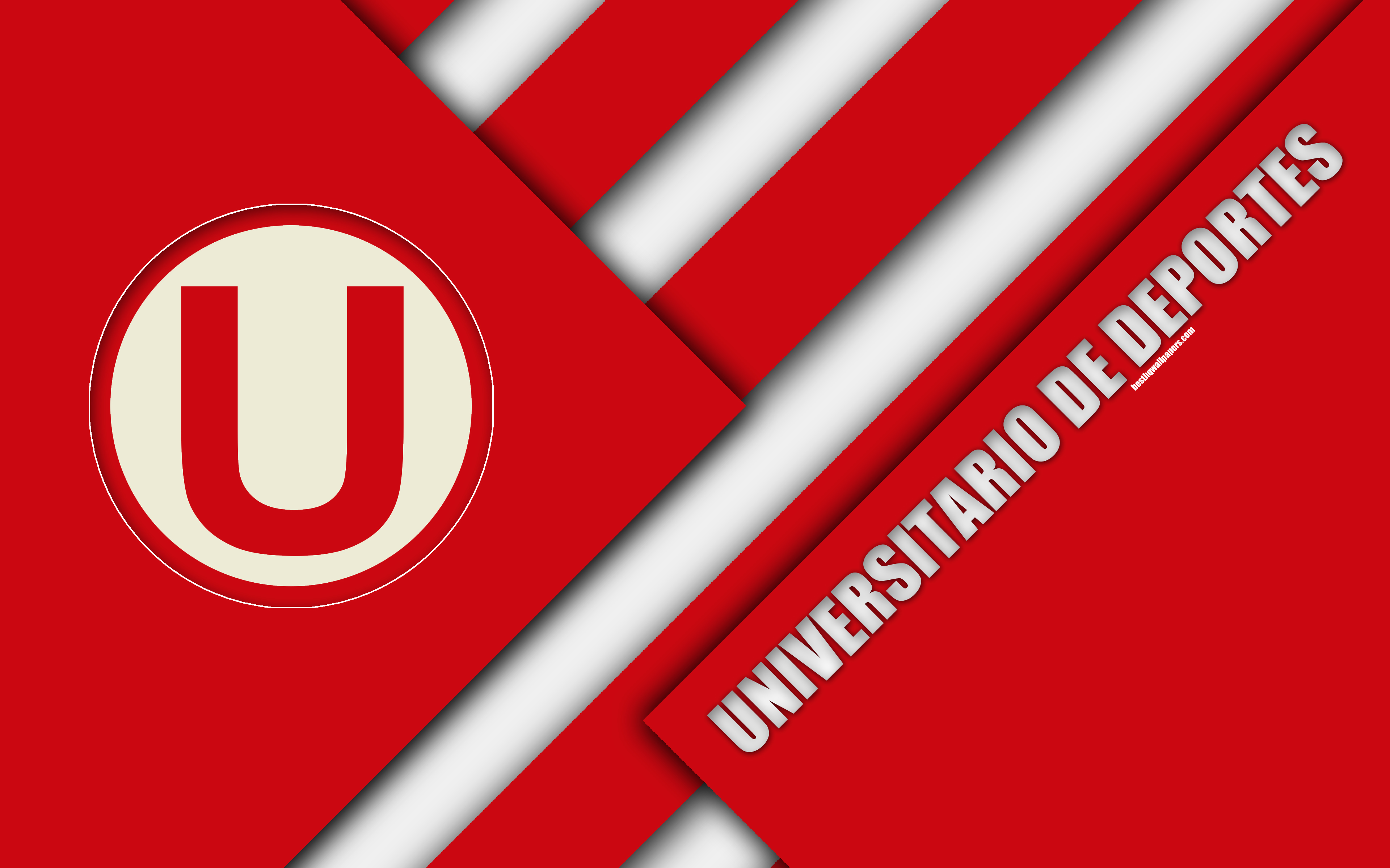 Club Universitario De Deportes, 4k, Logo, Red White - Club Universitario De Deportes - HD Wallpaper 