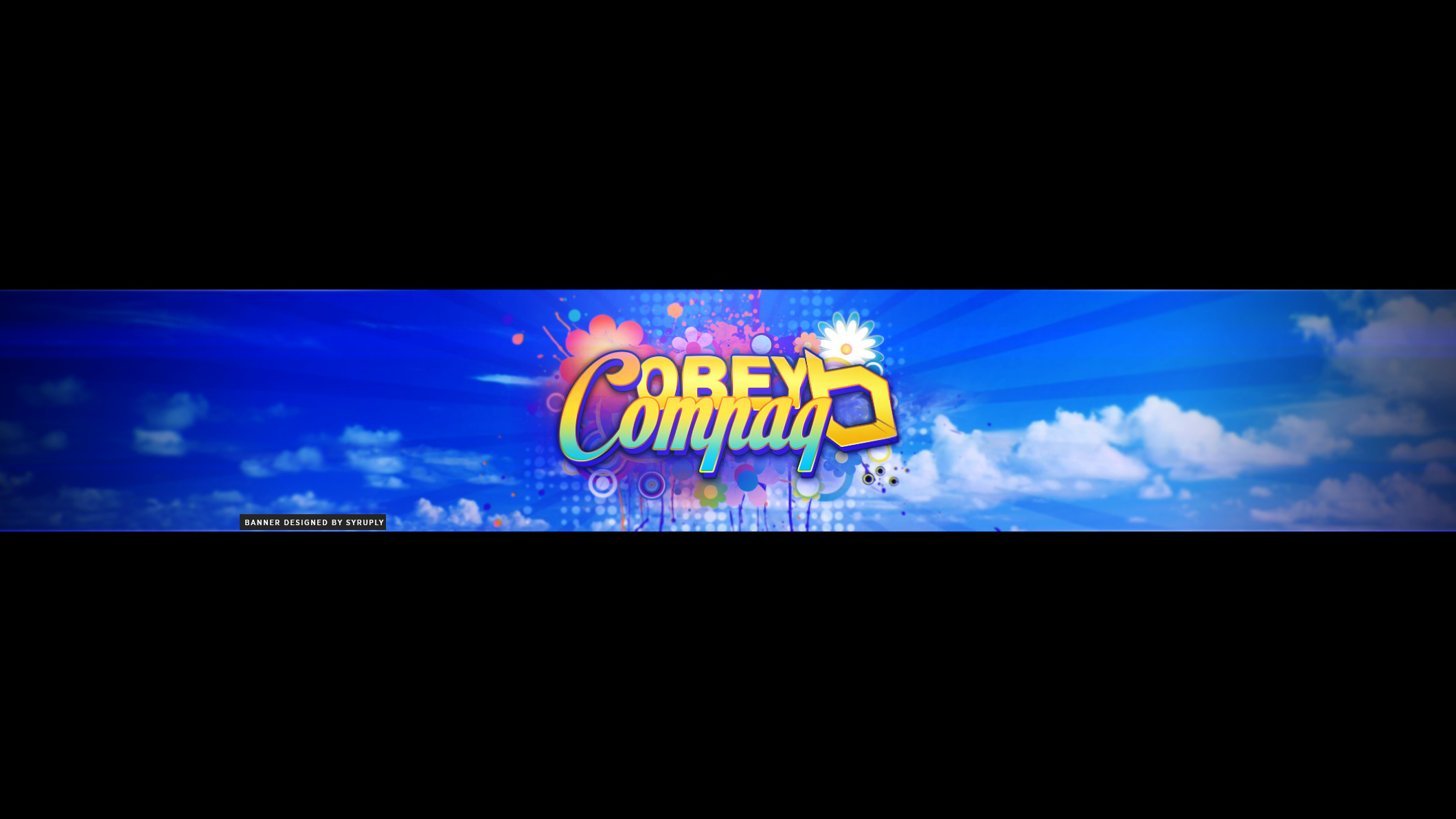 Obey Compaq Youtube Banner By Syruply Obey Compaq Youtube - Led-backlit Lcd Display - HD Wallpaper 