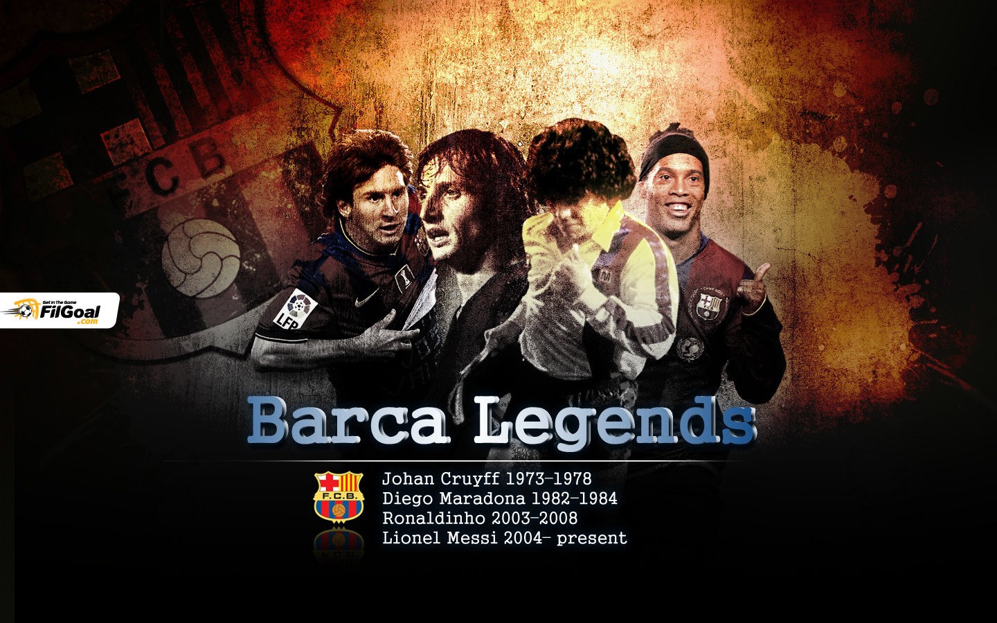 Caricaturas Barca Legends Ronaldinho Lionel Messi Fc - Messi And Barca Legends - HD Wallpaper 