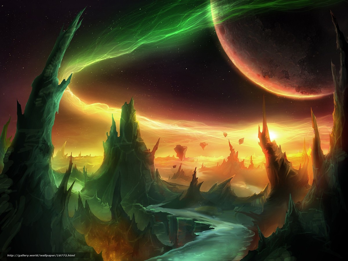 Baixar Wallpaper Mundos, Planeta, Fantasia, Montanhas - World Of Warcraft Burning Crusade - HD Wallpaper 