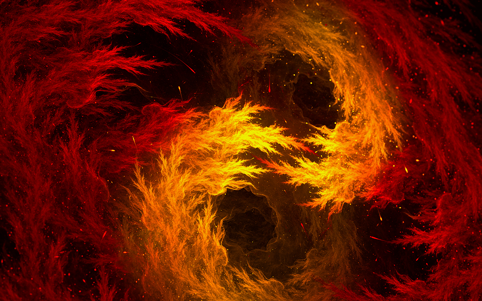 Fire Fractal - HD Wallpaper 