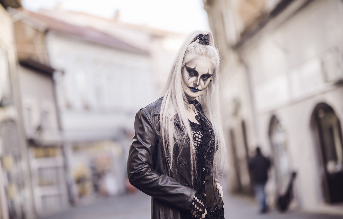 Photo Wallpaper Girl, Makeup, Makeup, The Crow - Cosmetics - HD Wallpaper 