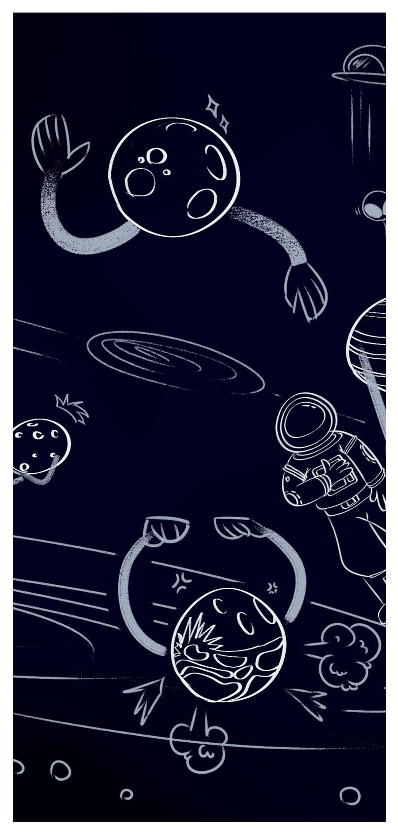 Dibujos Animados Planeta Móvil Wallpaper - Gambar Wallpaper Planet Kartun - HD Wallpaper 