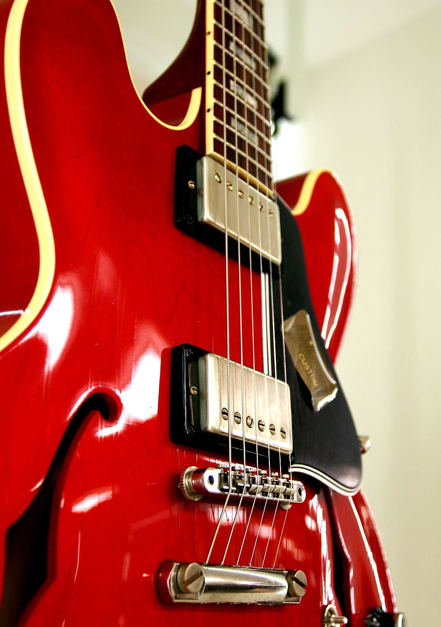 Red Electric Guitar, Gibson, Les Pauls, Music, Instrument, - Guitar - HD Wallpaper 