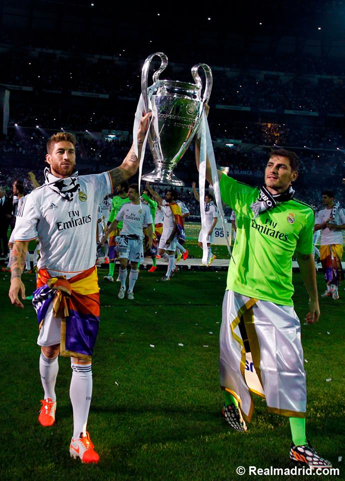 Real Madrid, Sergio Ramos, And Iker Casillas Image - Iker Casillas And Sergio Ramos 2014 - HD Wallpaper 
