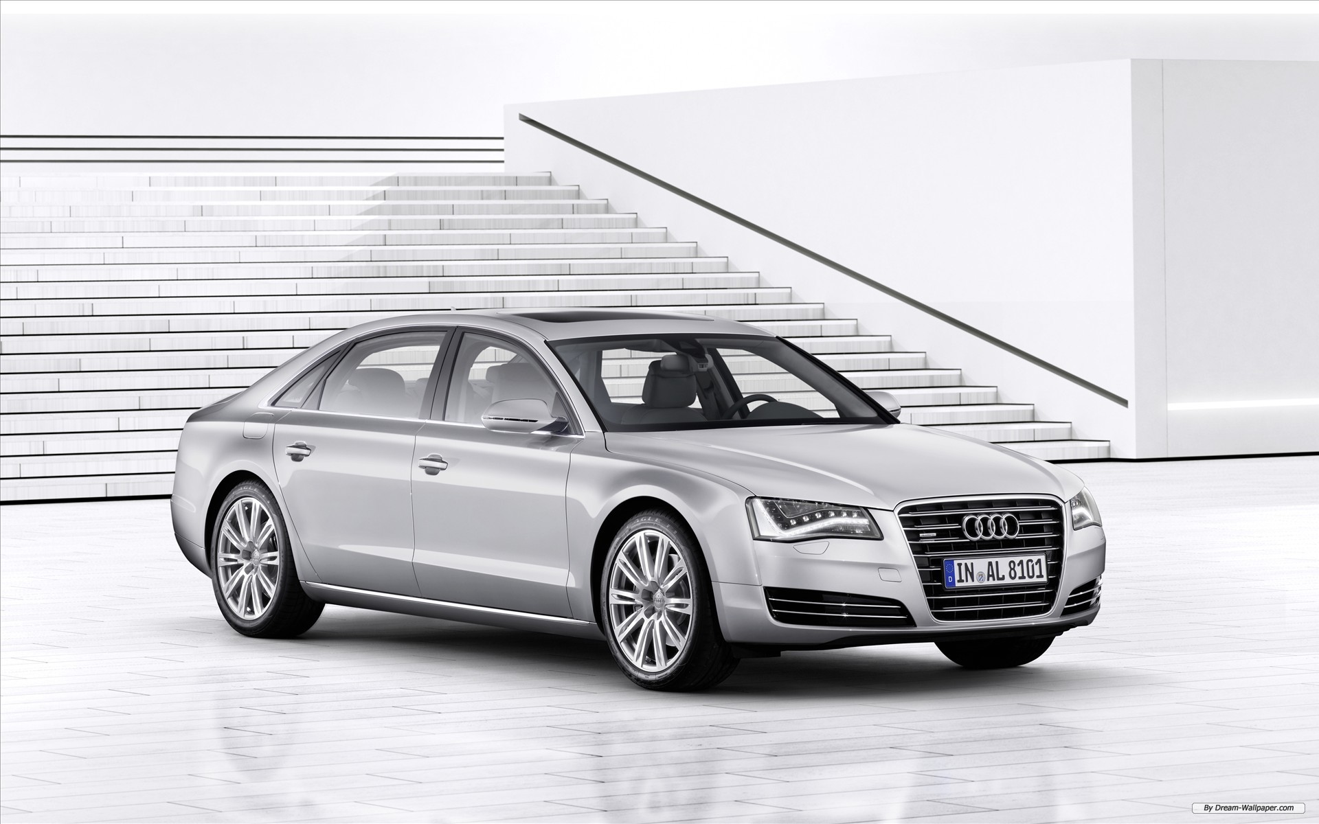 Free Auto Wallpaper - Audi A8 W12 2011 - HD Wallpaper 