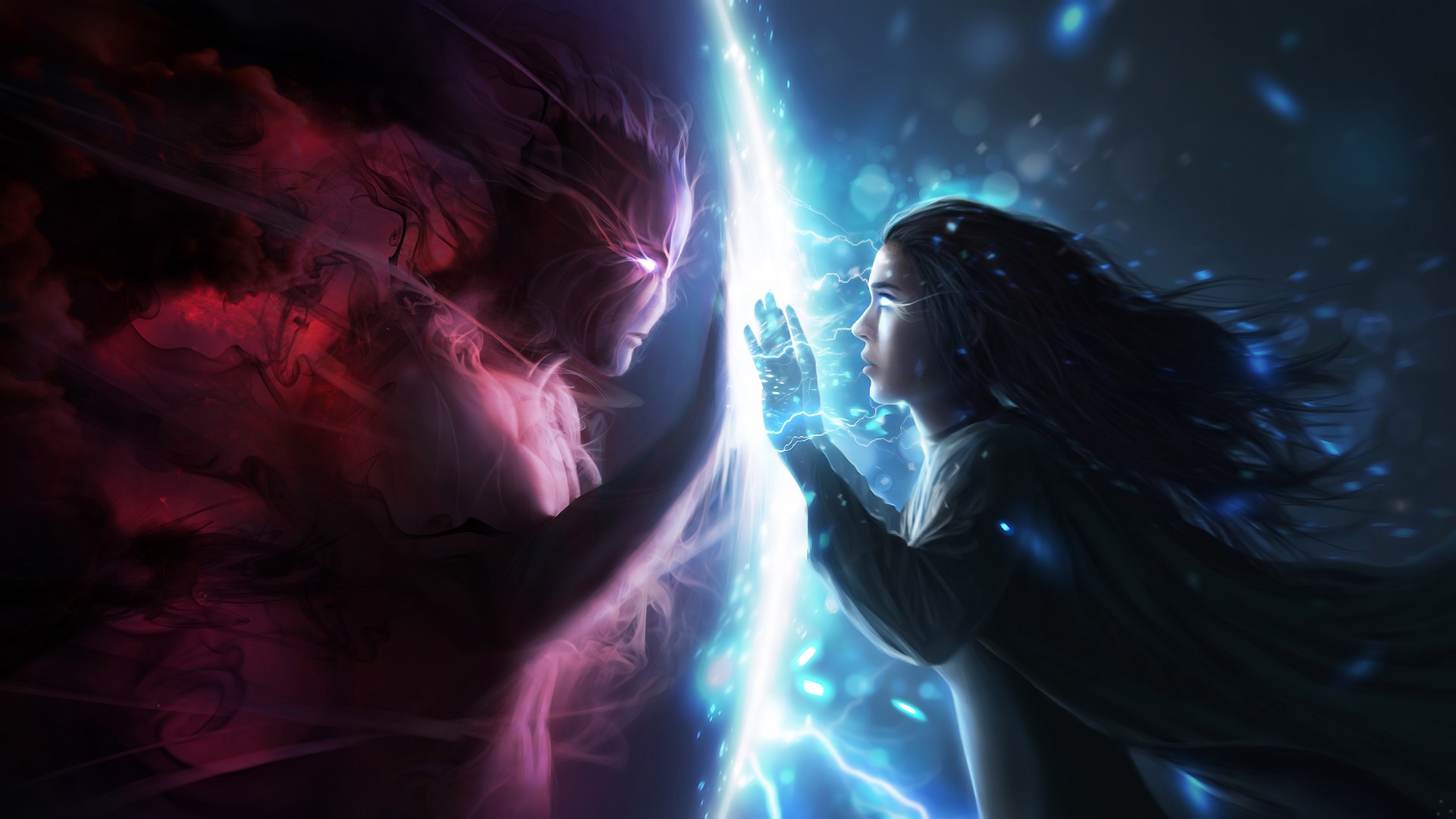 924924, Fantasy Hd Photo - Love Darkness And Light - HD Wallpaper 