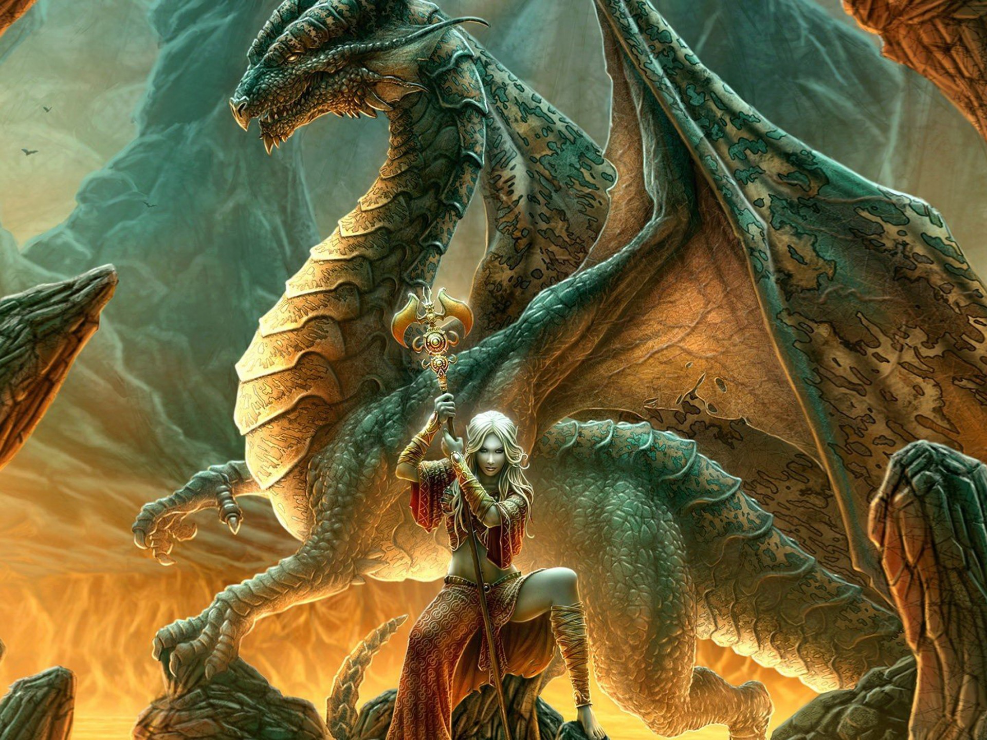 Epic Dragon Art Fantasy - HD Wallpaper 