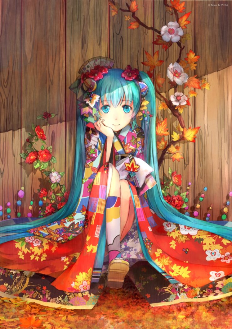 Anime Girl Kimono - HD Wallpaper 