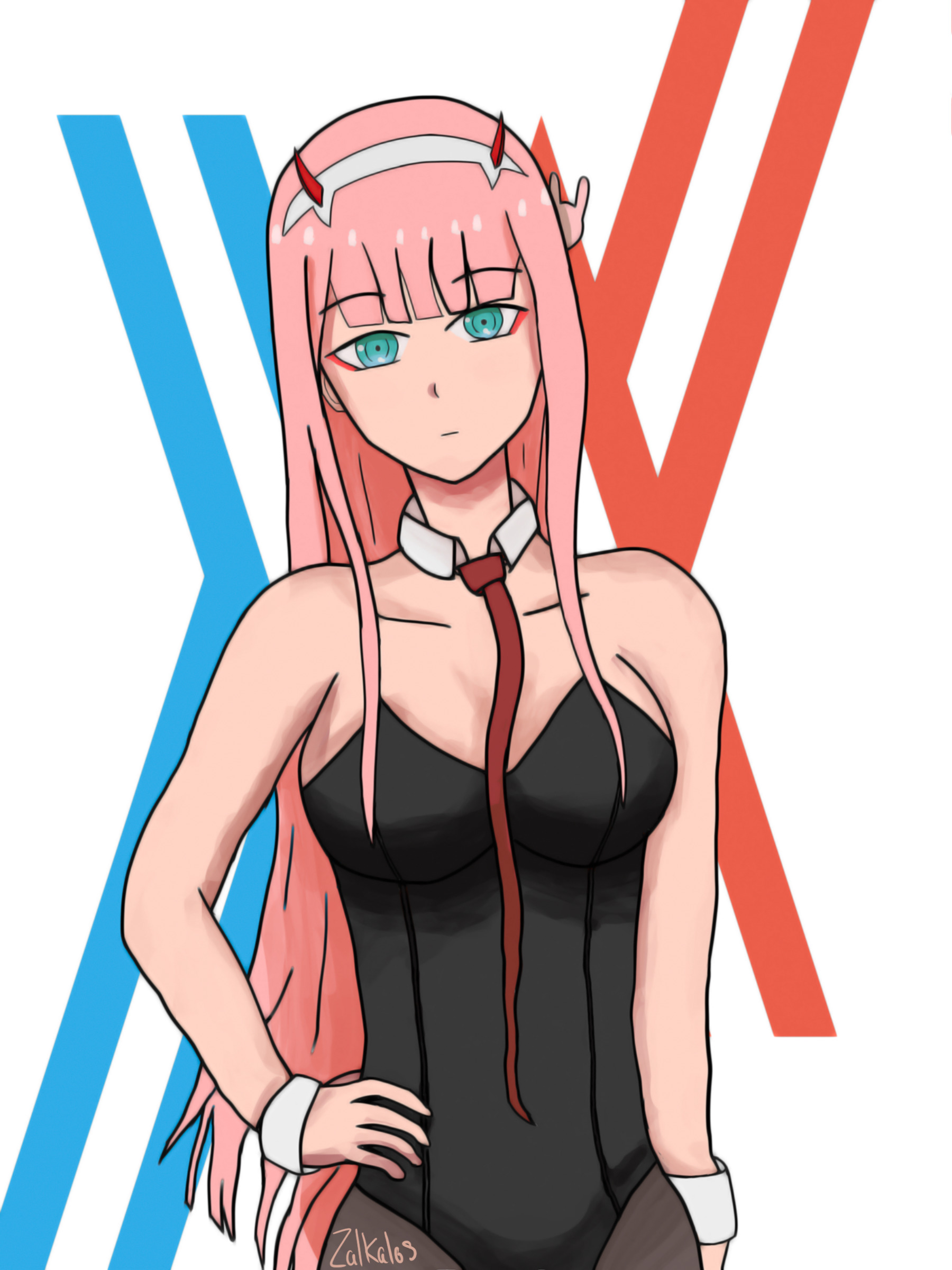 Sexy Waifu Exy Waifu Wallpaper - Zero Two Bunny Outfit - HD Wallpaper 