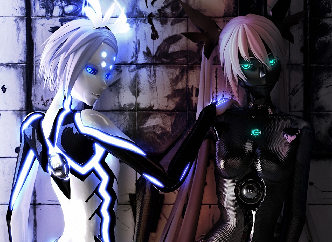 Robot Girls Fantasy Art - HD Wallpaper 