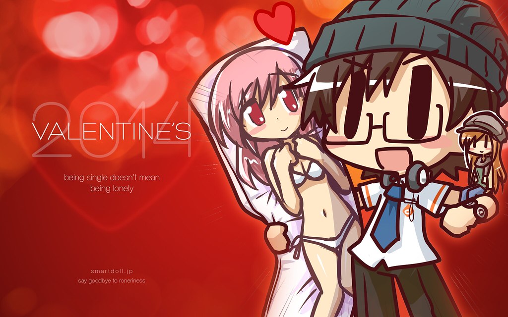Vday 2014 Wallpaper Single - Cartoon - HD Wallpaper 