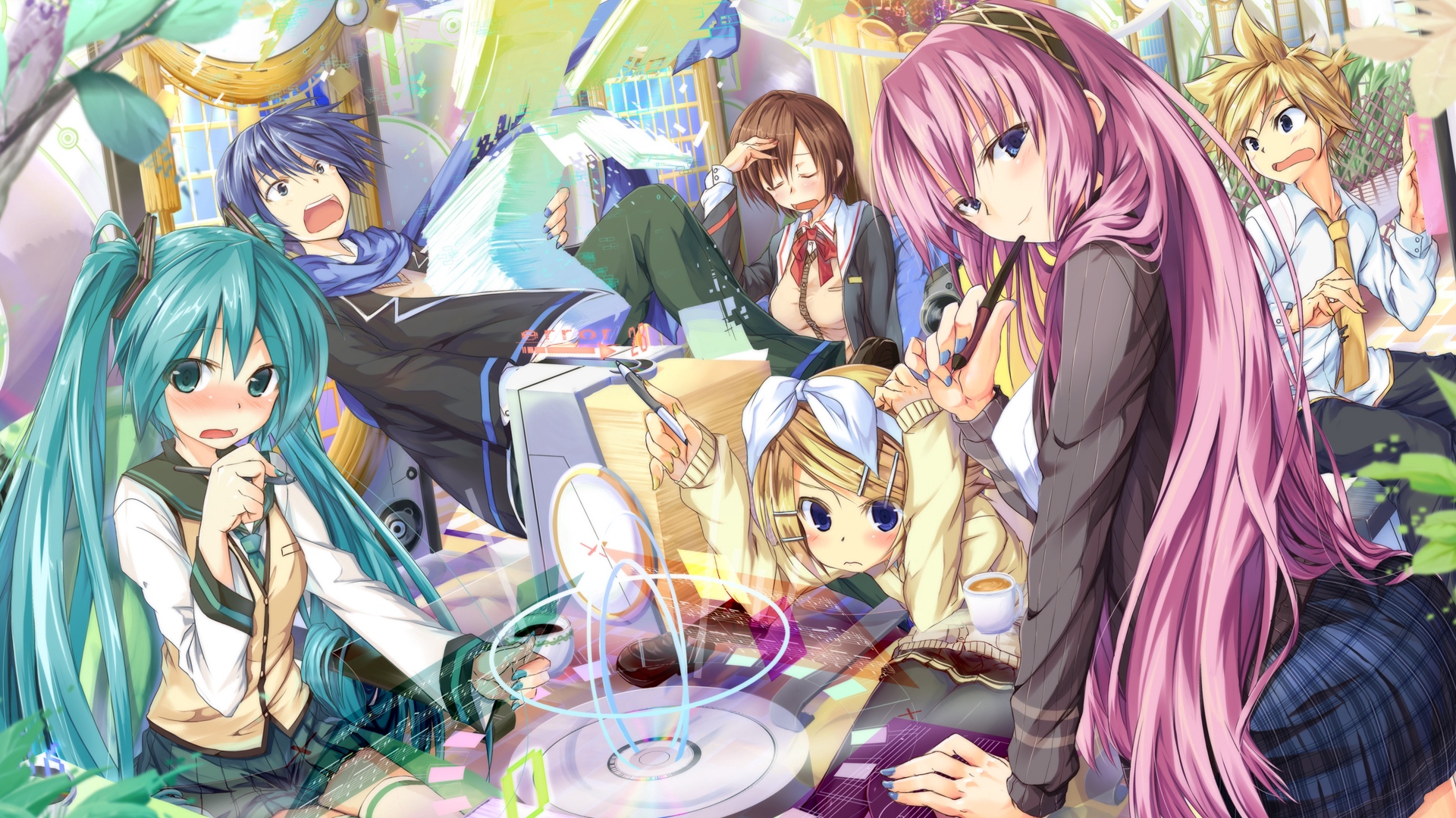 Wallpaper Vocaloid, Hatsune Miku, Megurine Luka, Kagamine - HD Wallpaper 