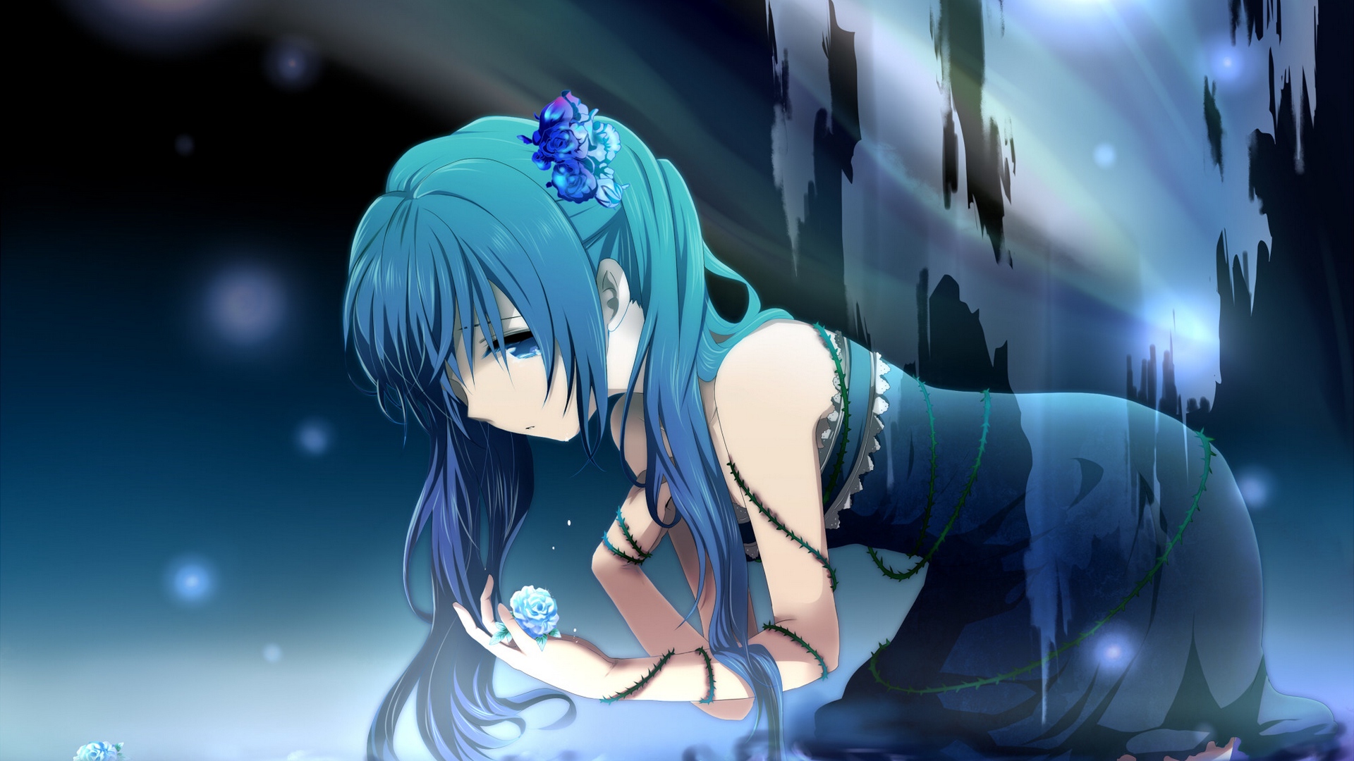 Anime Girls With Blue Hair That Are Magical - HD Wallpaper 