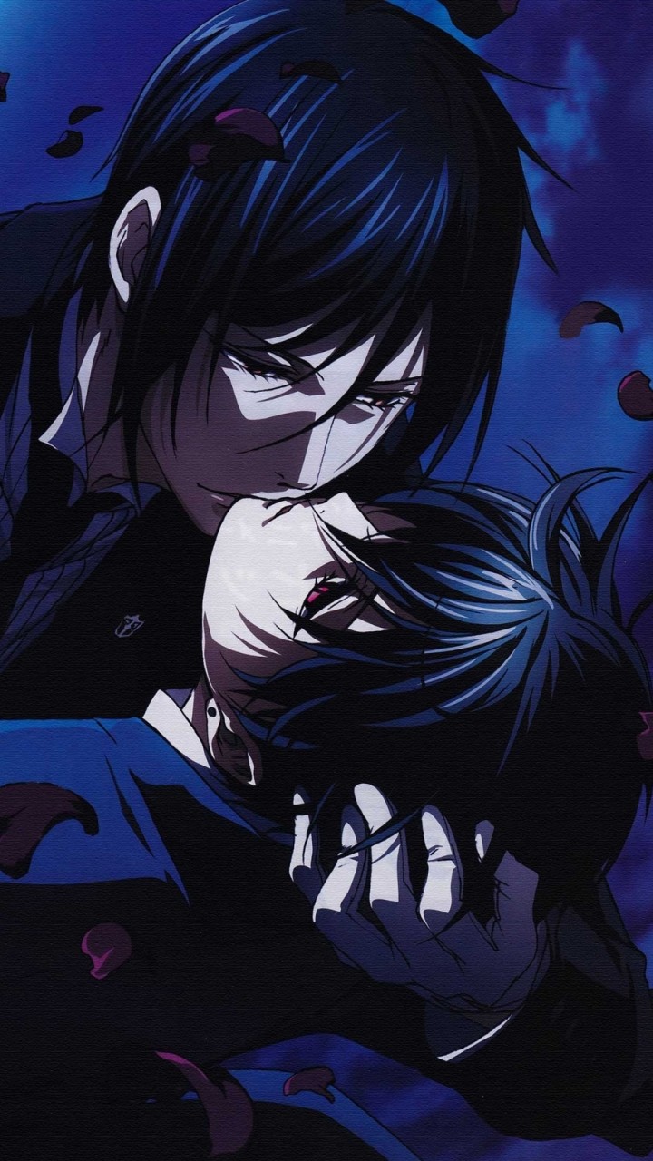 Ciel X Sebastian Kisses - HD Wallpaper 