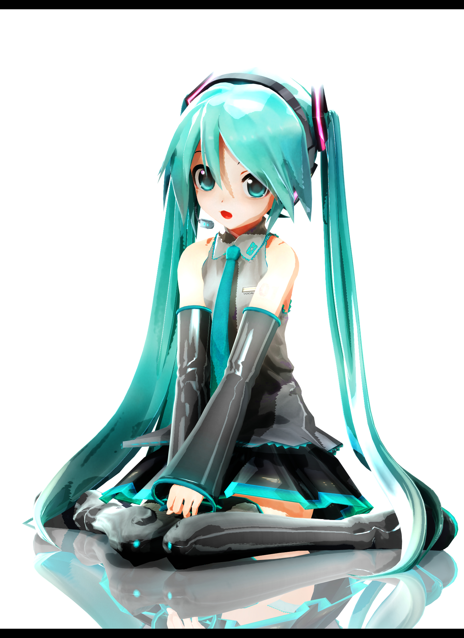 Anime Hatsune Miku 3d - HD Wallpaper 