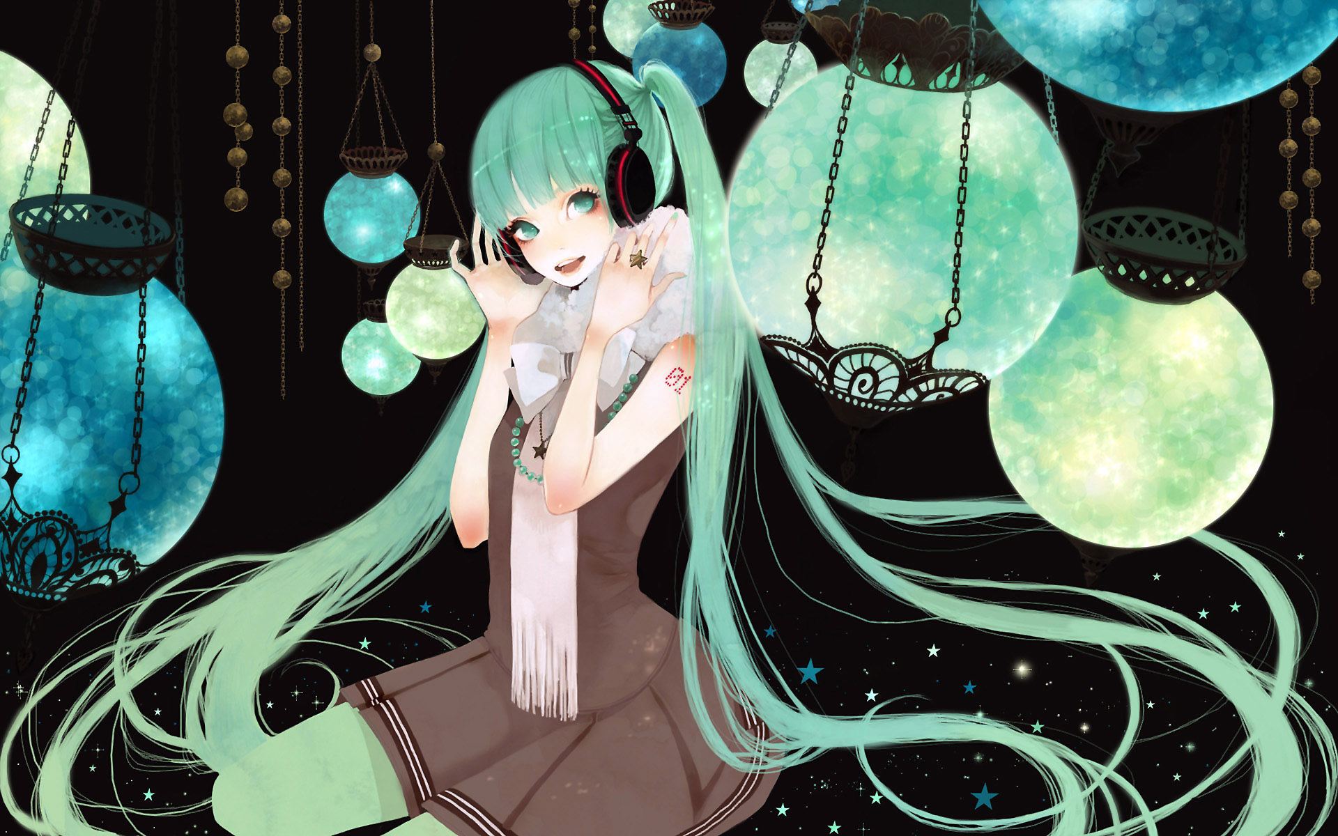 Hatsune Miku Hd Wallpaper Anime Wallpaper - Anime Girl With Light Green Hair - HD Wallpaper 