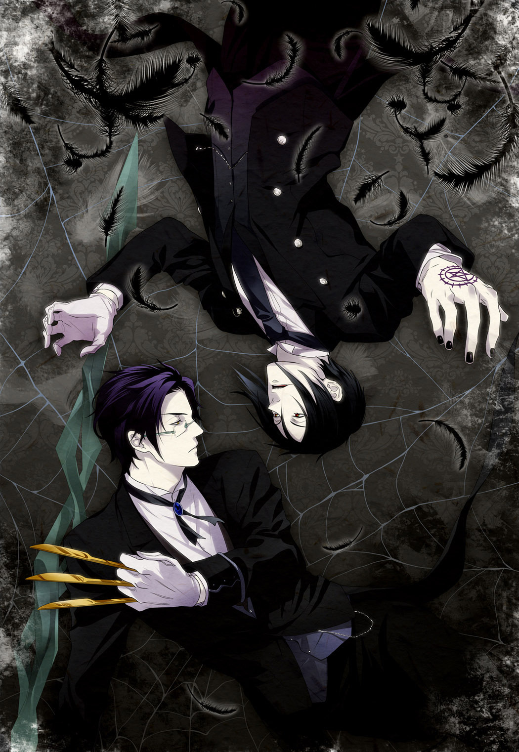 Kuroshitsuji Sebastian X Claude - HD Wallpaper 