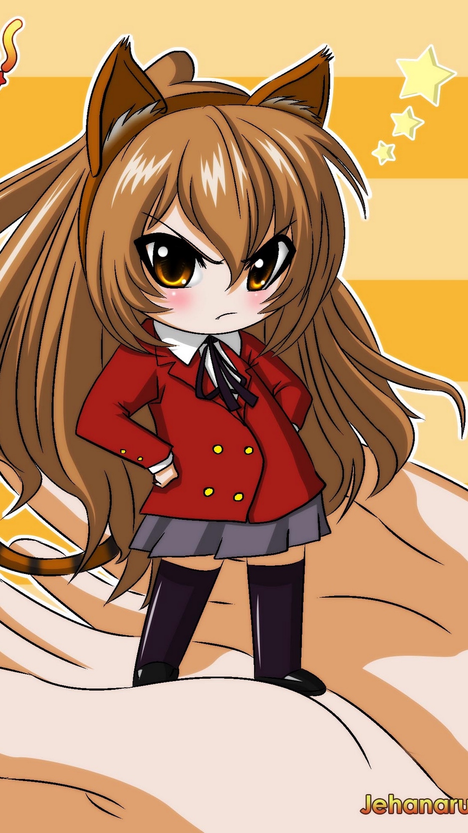 Wallpaper Aisaka Taiga, Toradora, Girl, Posture, Tail, - Taiga Aisaka - HD Wallpaper 