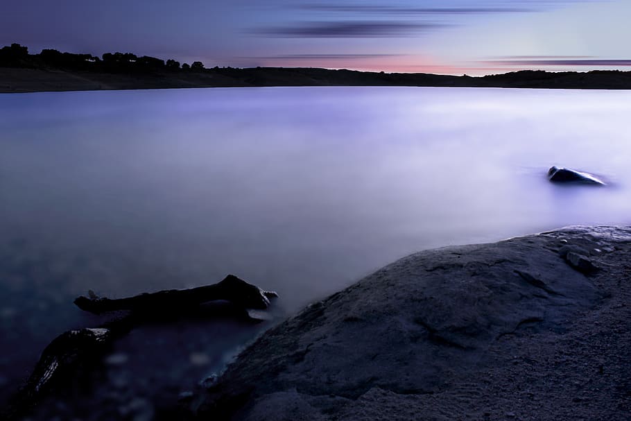 Spain, Extremadura, River, Water, Sunset, Atardecer, - Sea - HD Wallpaper 