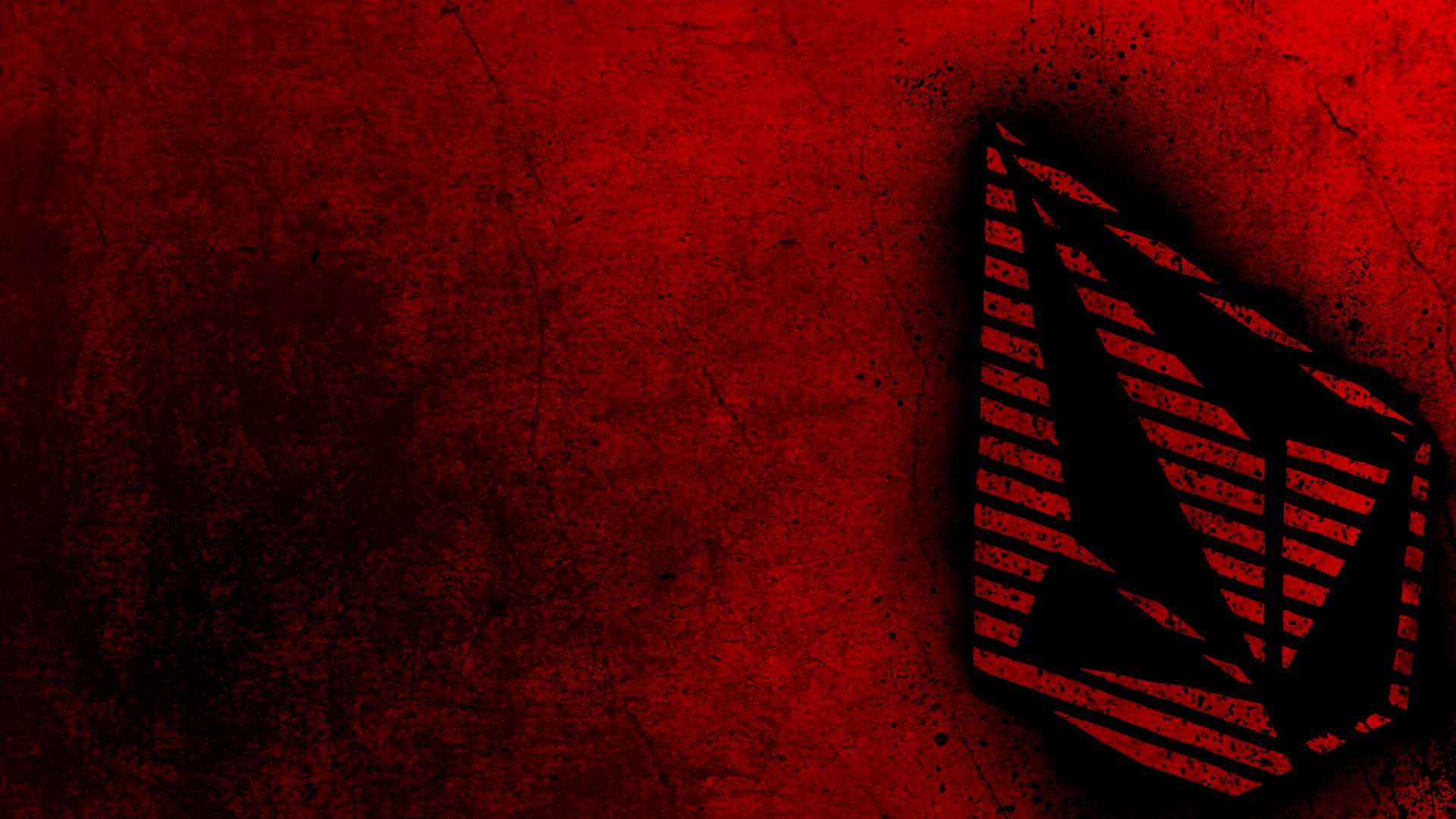 Red And Black Graffiti - HD Wallpaper 