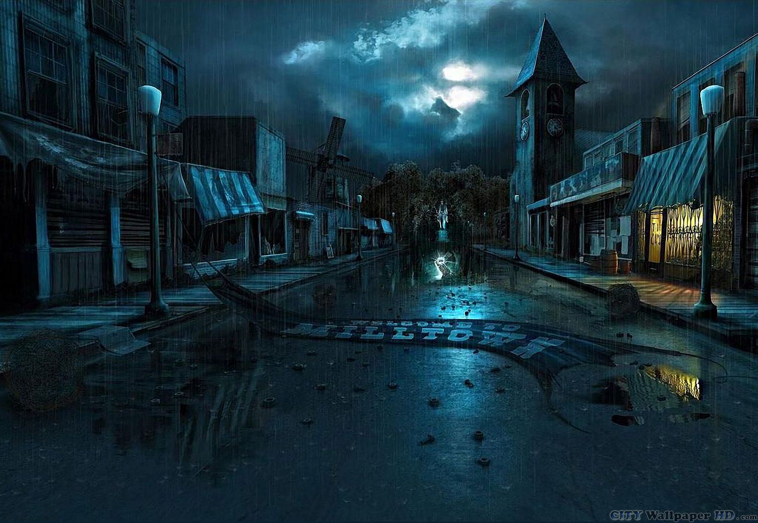 Fondo De Pantalla Oscuro Con Gente Vacía, Destruidos - Horror City Background Hd - HD Wallpaper 
