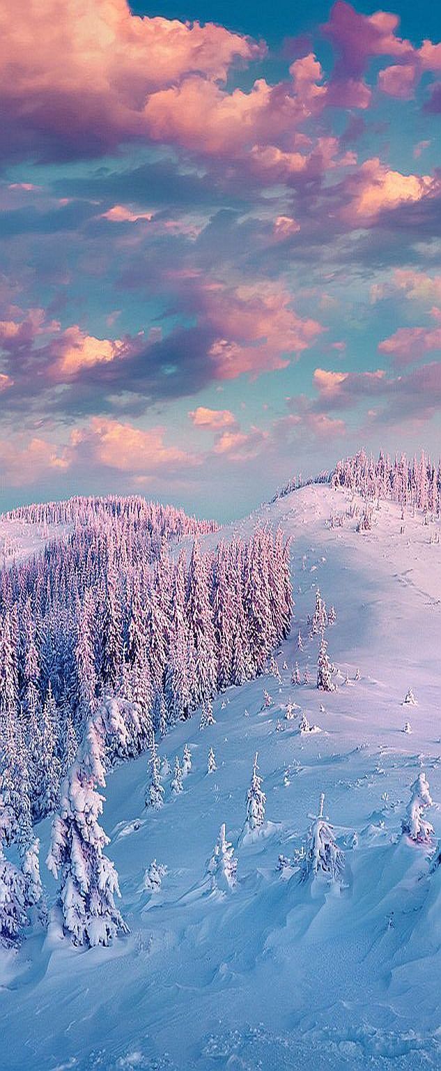 Imagine Being A Skier In This Colour Unreal Wallpaper - Iphone Wallpaper  Winter - 633x1536 Wallpaper 