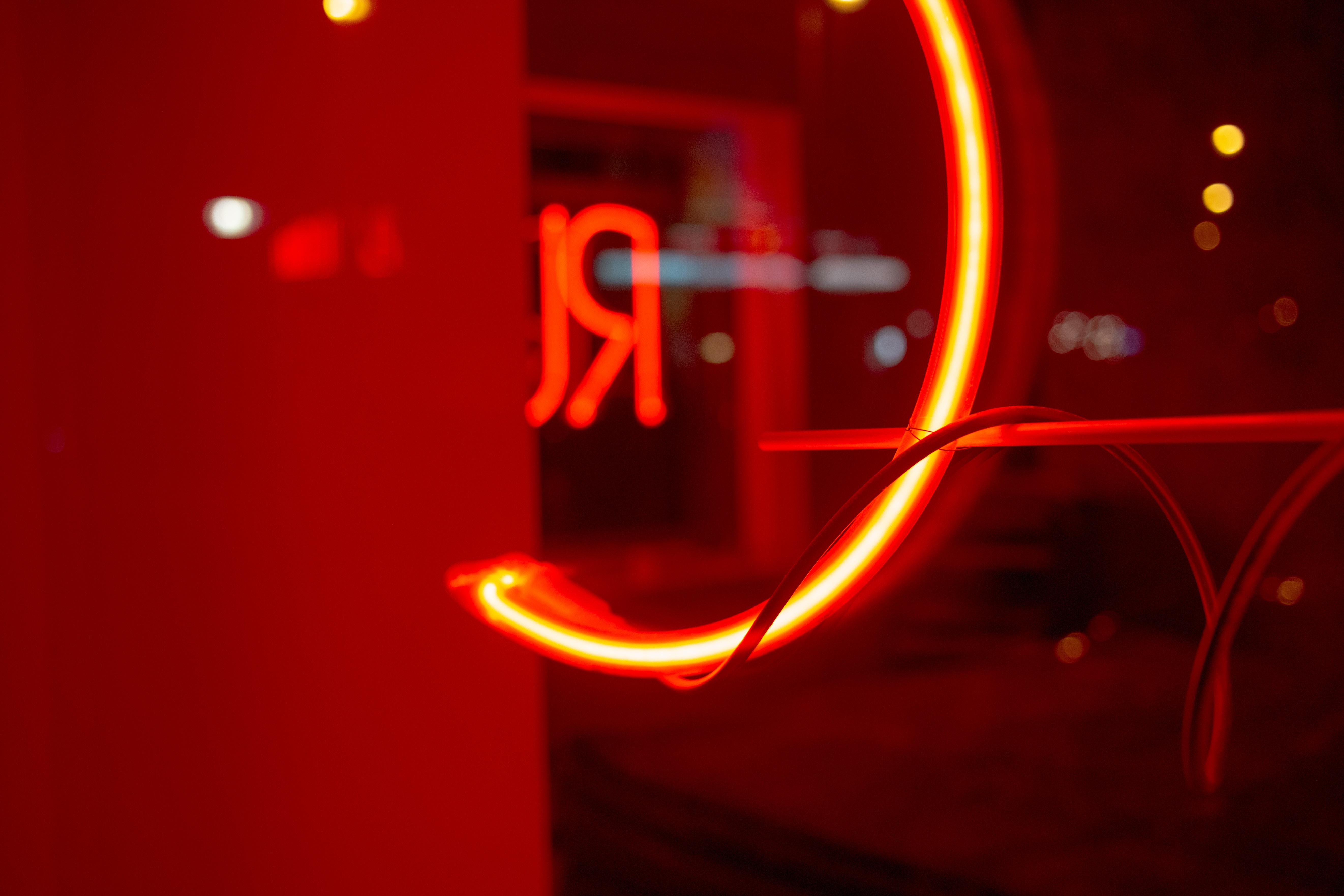 Neon, Red, Light, Letter - Red Wallpaper Neon Lights - HD Wallpaper 