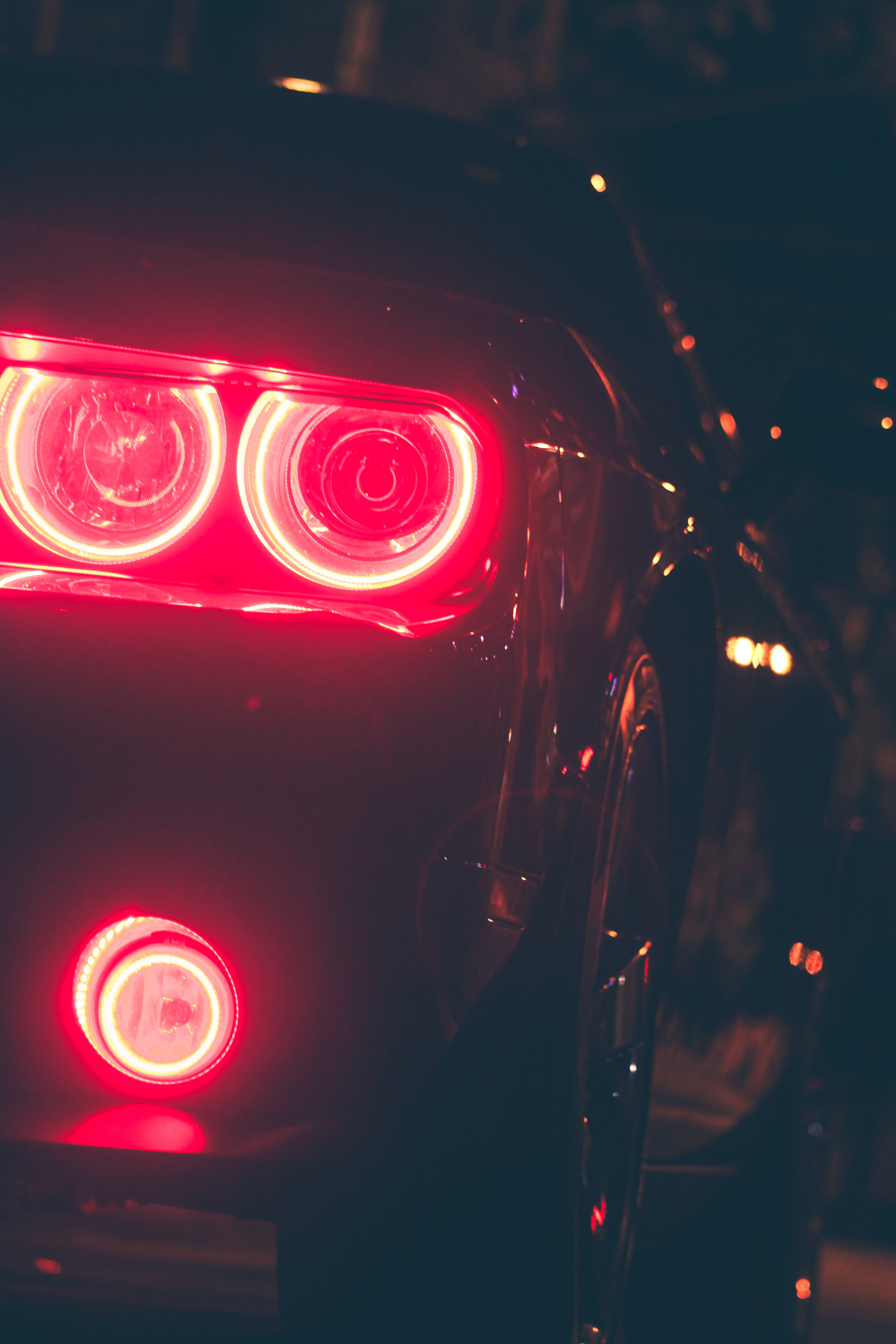 Wallpaper Lights, Auto, Dark - Light Car In Dark - HD Wallpaper 