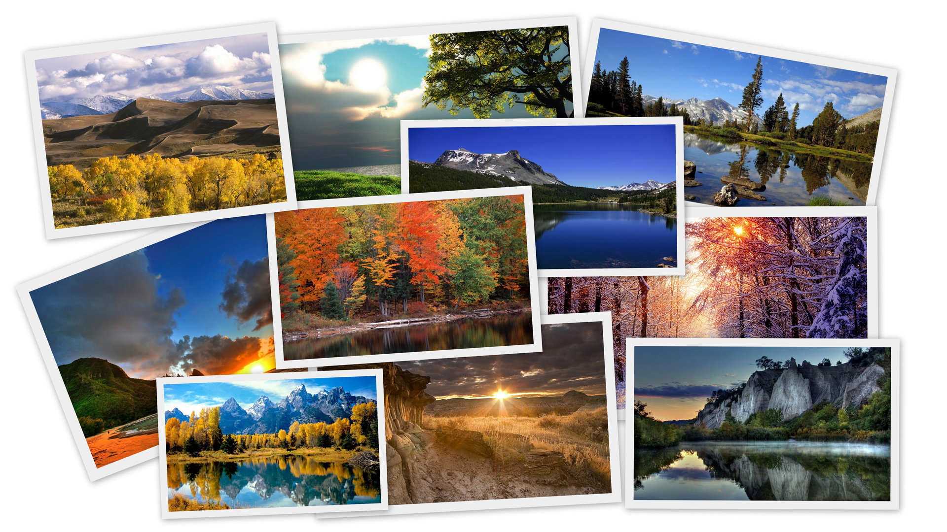 Collage De Paisajes Naturales - HD Wallpaper 