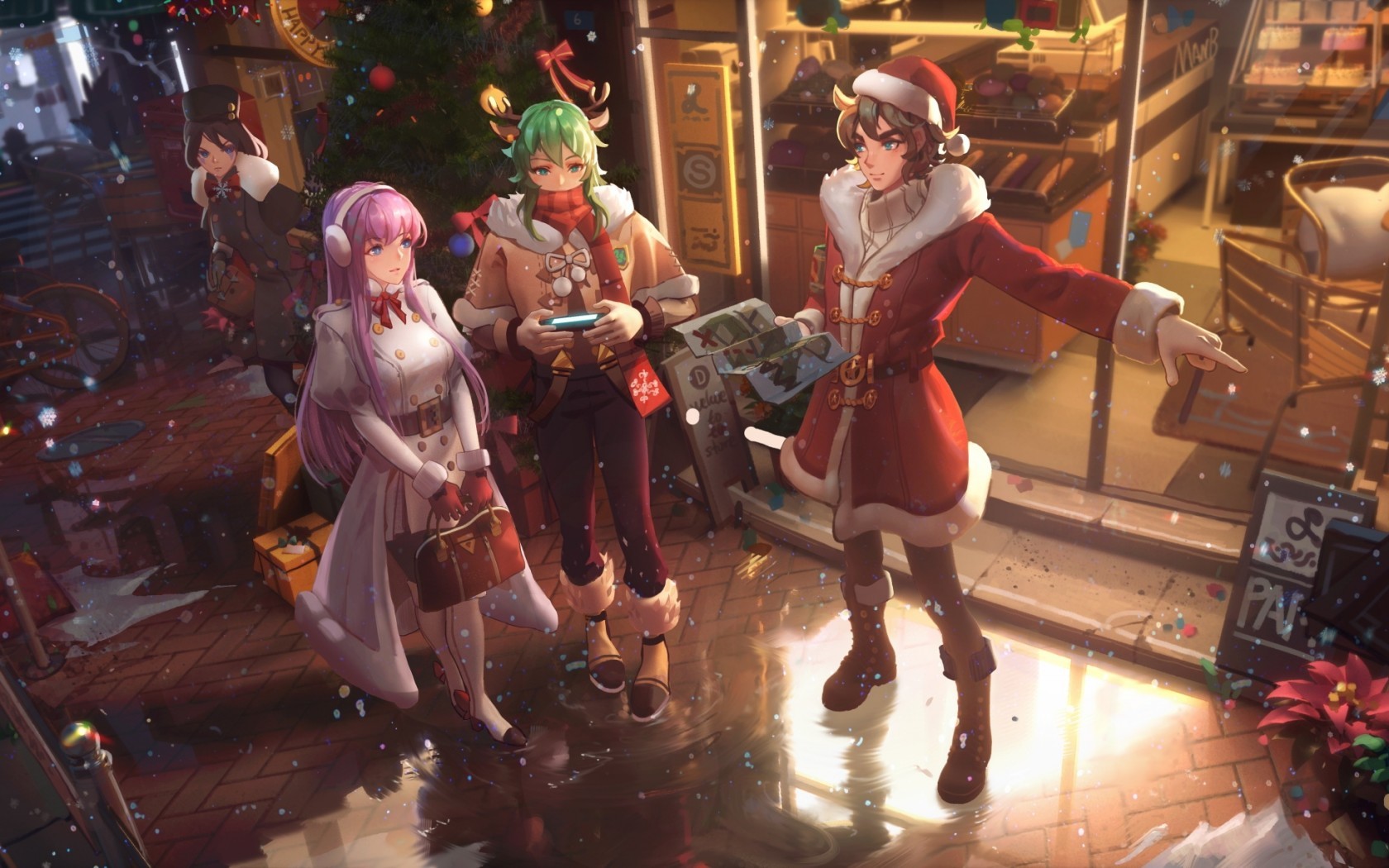 Saint Seiya, Christmas 2018, Leo Aiolia, Kido Saori, - Saint Seiya Christmas - HD Wallpaper 
