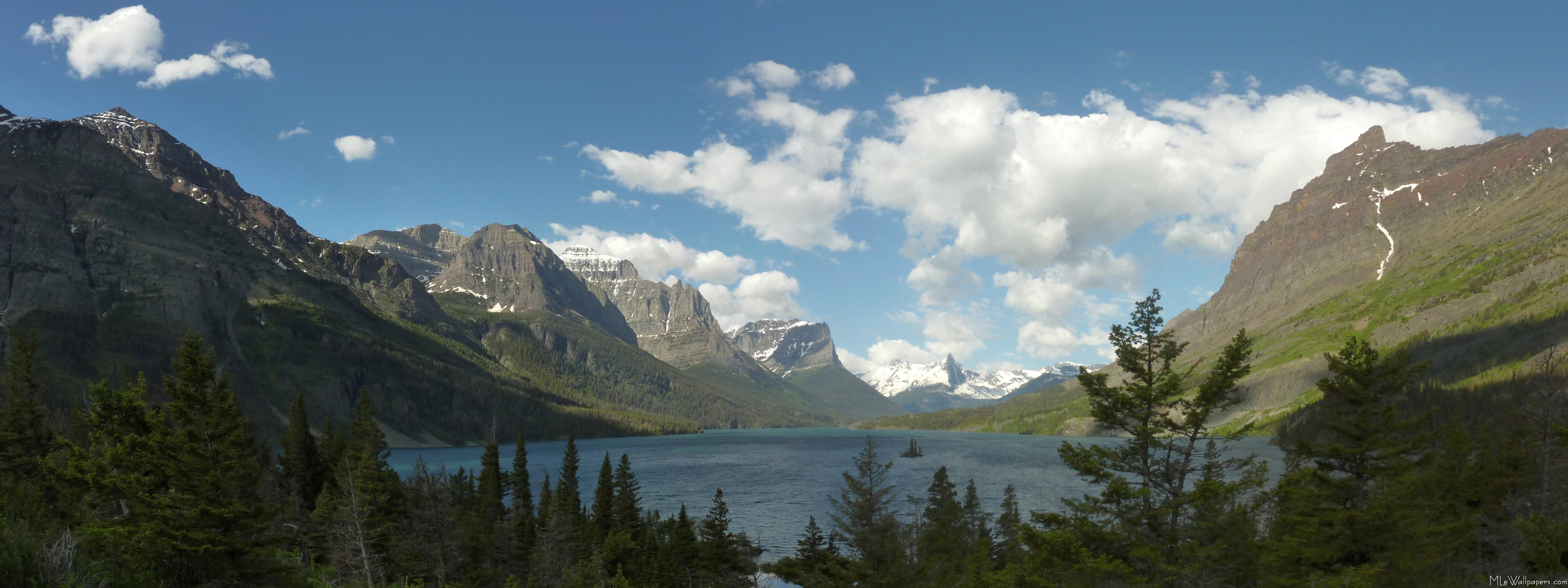 Saint Mary Lake Ii - Mount Scenery - HD Wallpaper 
