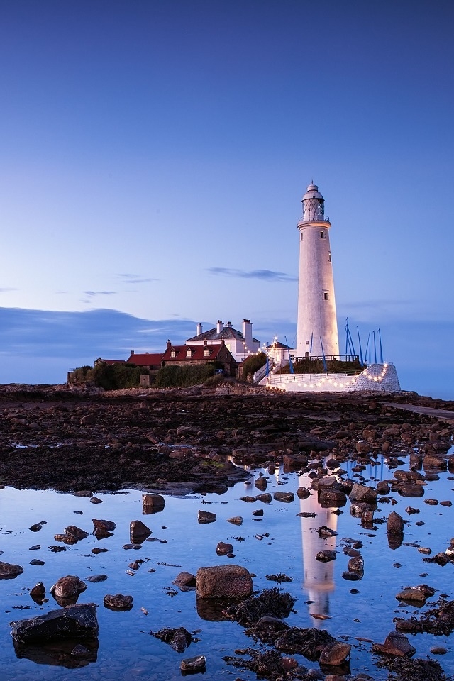 St. Mary's Lighthouse - HD Wallpaper 