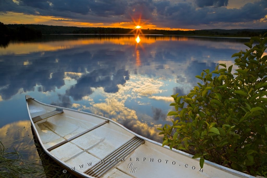 Photo River Canoe Sunset St Marys River Sherbrooke - St Mary's River - HD Wallpaper 