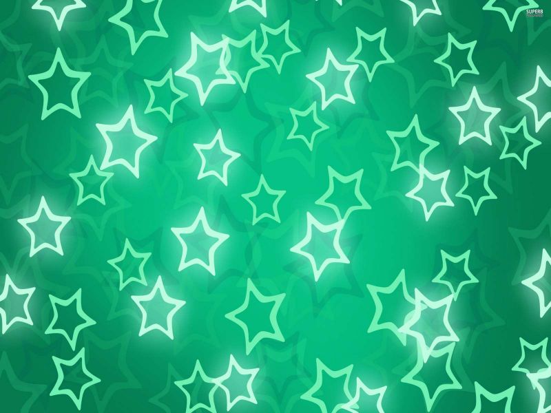 Fondo De Estrellas De Color Verde - HD Wallpaper 