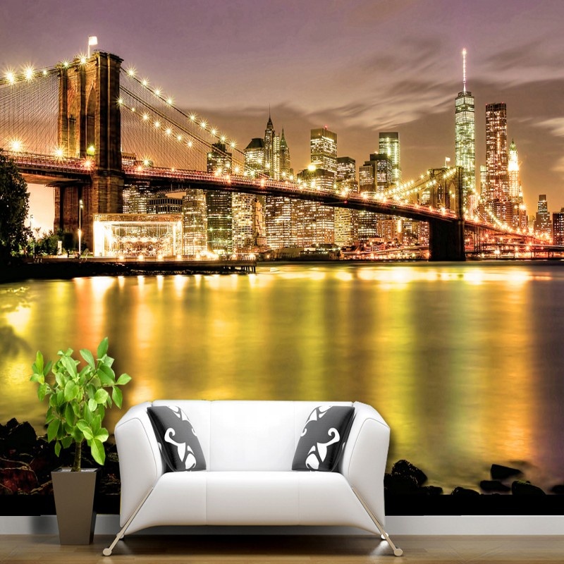 Papel Pintado Chinoiserie Ciudad De Noche Paisaje De - Studio Couch - HD Wallpaper 