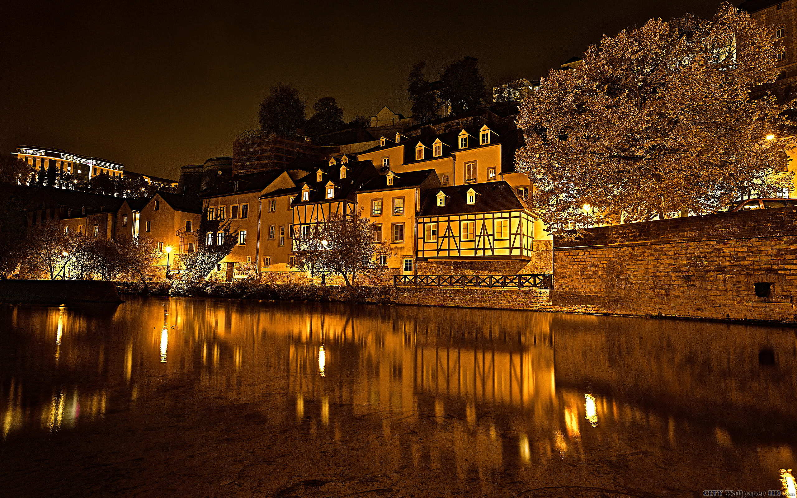 Fondos De Escritorio De Luxemburgo Noche - Luxembourg By Night - HD Wallpaper 