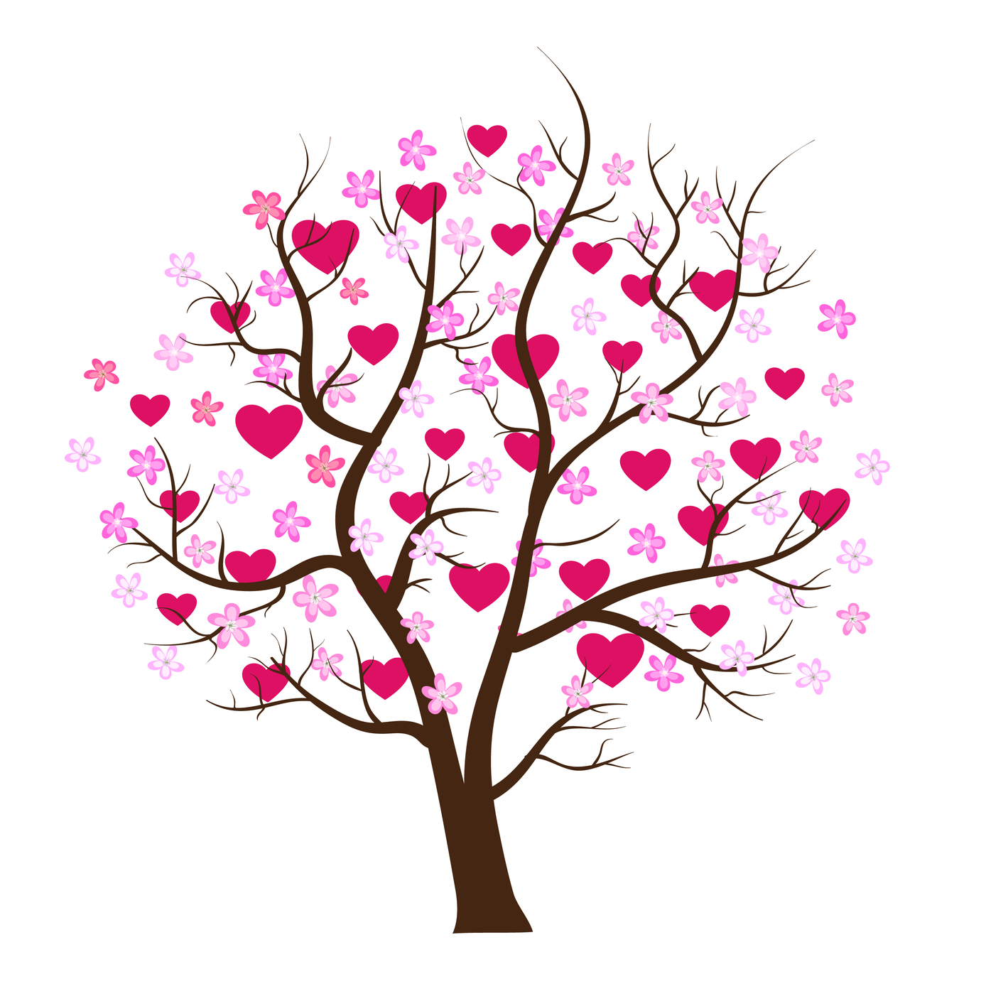Arbol Cubierto De Corazones Para San Valentín - Valentines Day Tree - HD Wallpaper 