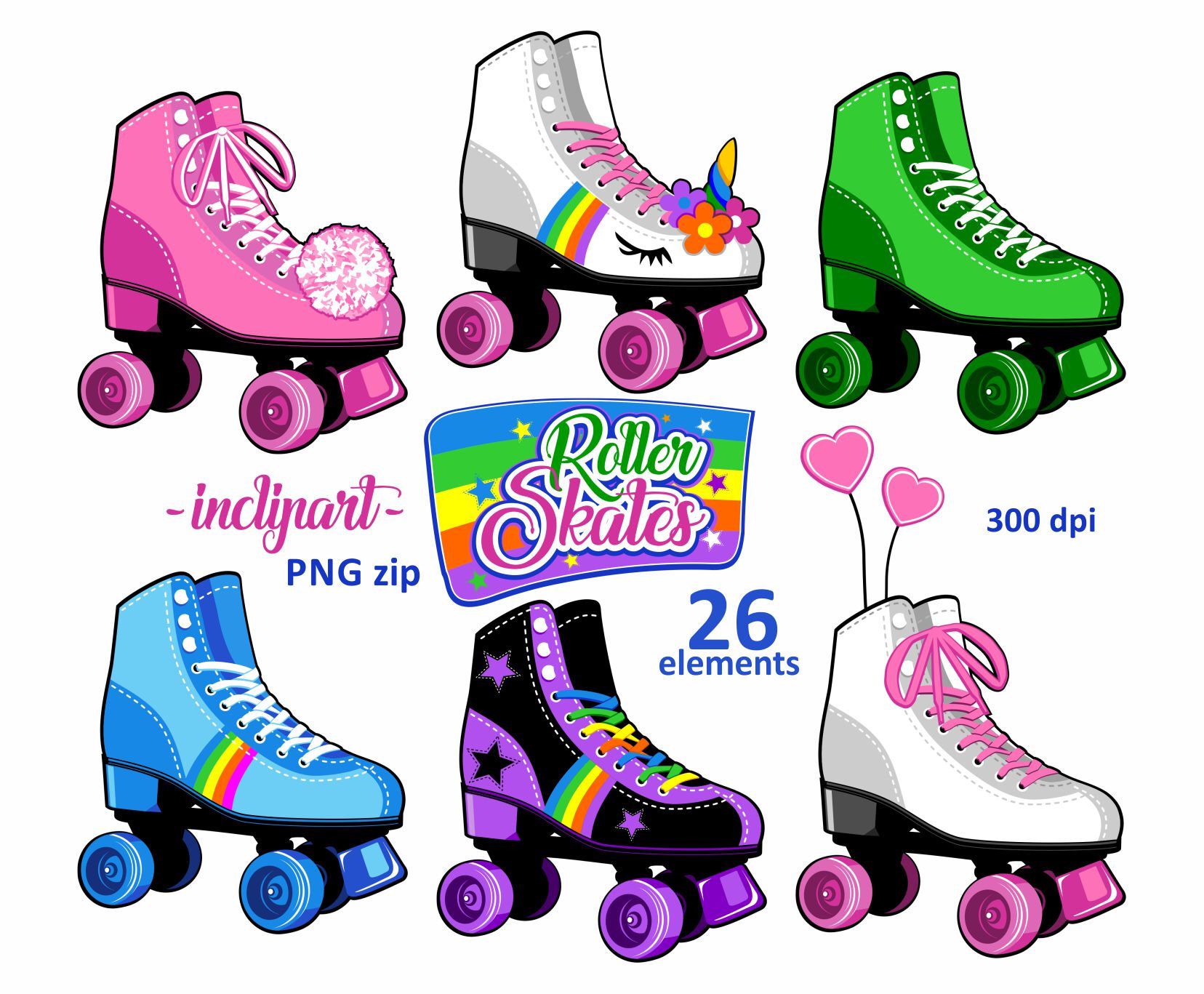Skates Clipart Skateboard - Clip Art Roller Skate - HD Wallpaper 