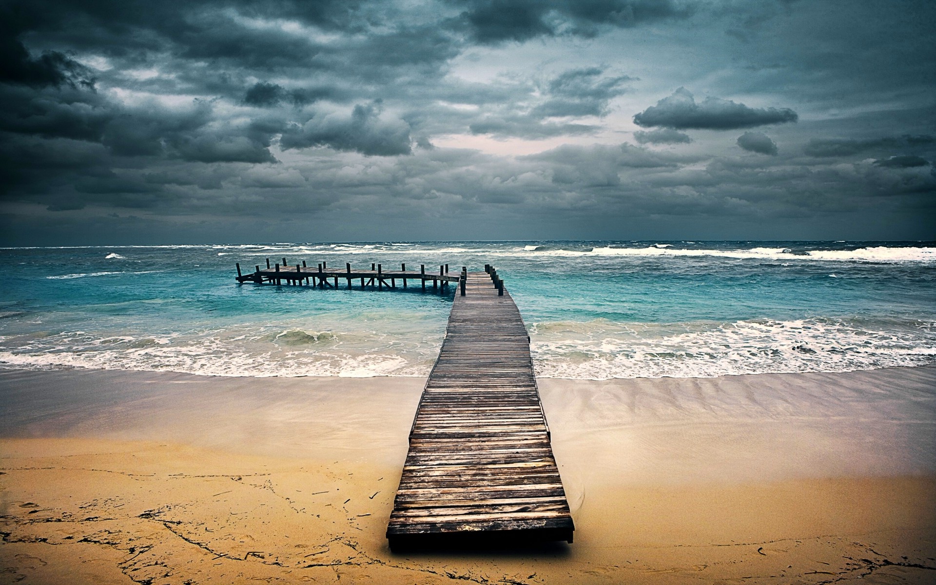 Hd Wallpaper Beach Dock - HD Wallpaper 