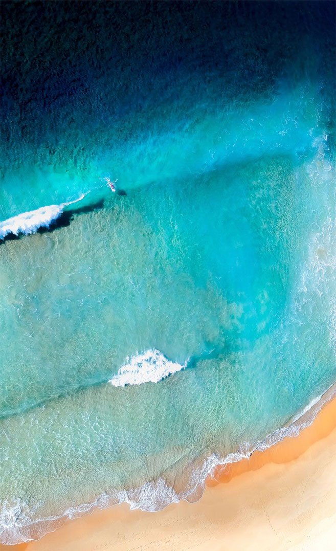 Turquoise Sea Peach Sand Beach Iphone Wallpaper - Sfondi Iphone 4k Mare - HD Wallpaper 