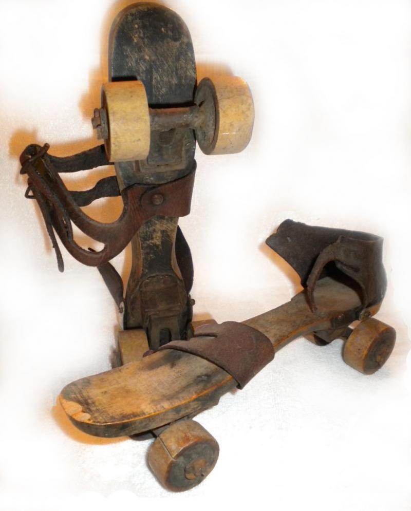 Roller Skates From 1800 S - Wooden Roller Skates - HD Wallpaper 