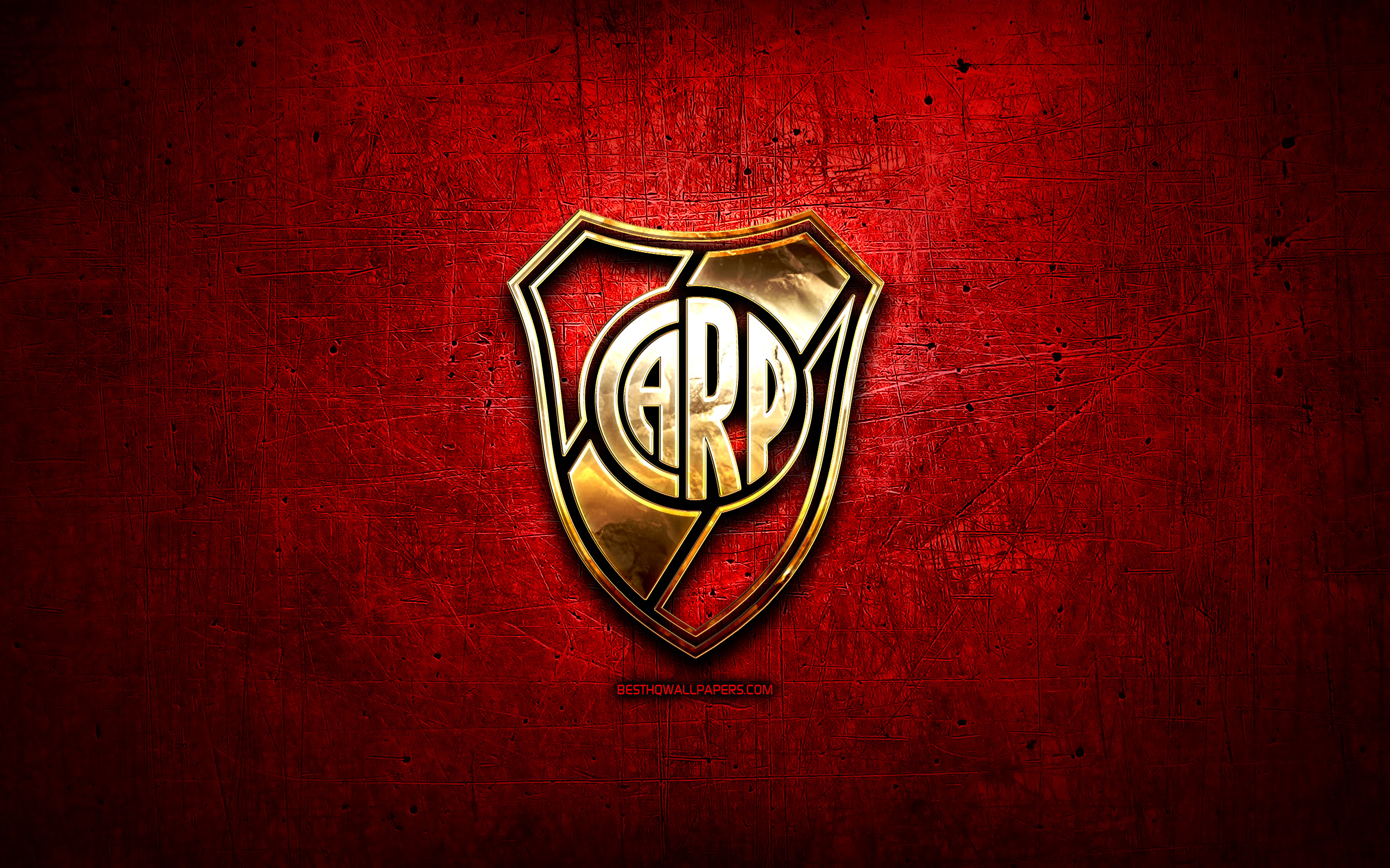 River Plate Fc, Golden Logo, Argentine Primera Division, - Emblem -  2560x1600 Wallpaper 