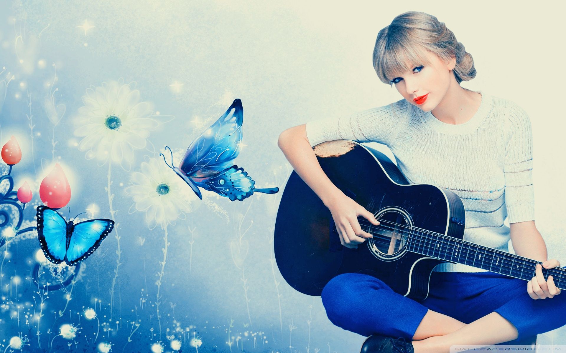 Taylor Swift With Guitar Hd - HD Wallpaper 